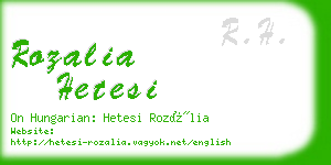 rozalia hetesi business card